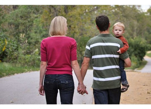 family behind